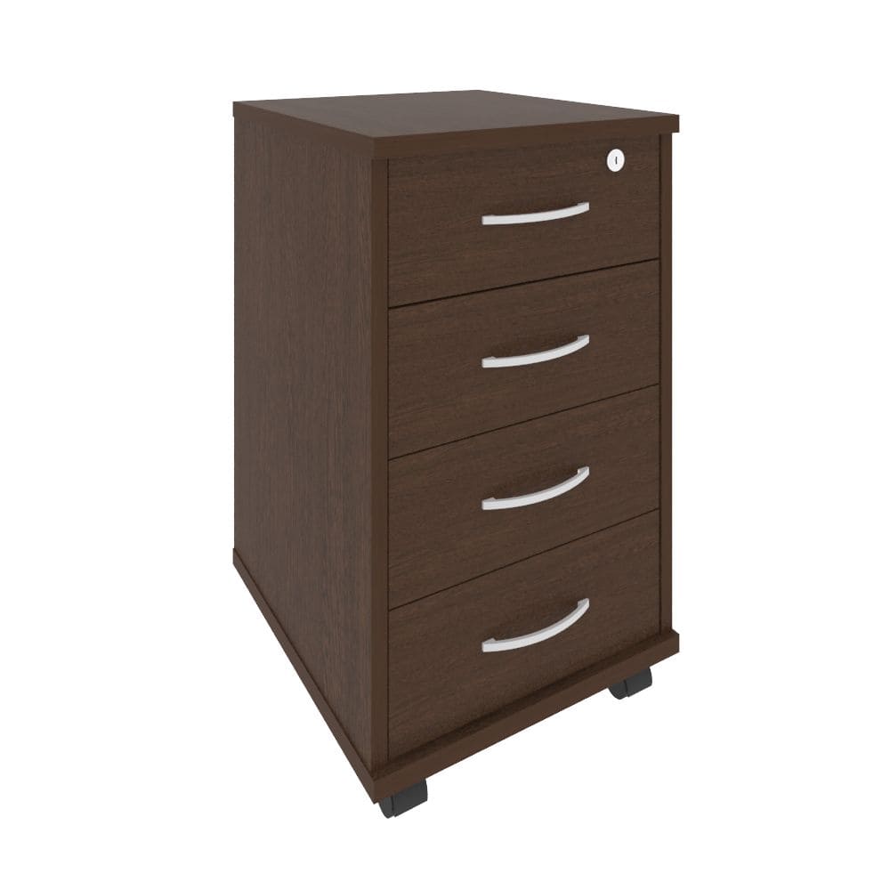 Тумба подкатная 4 ящ. 420x450x708 (Венге Цаво, 420x450x708)