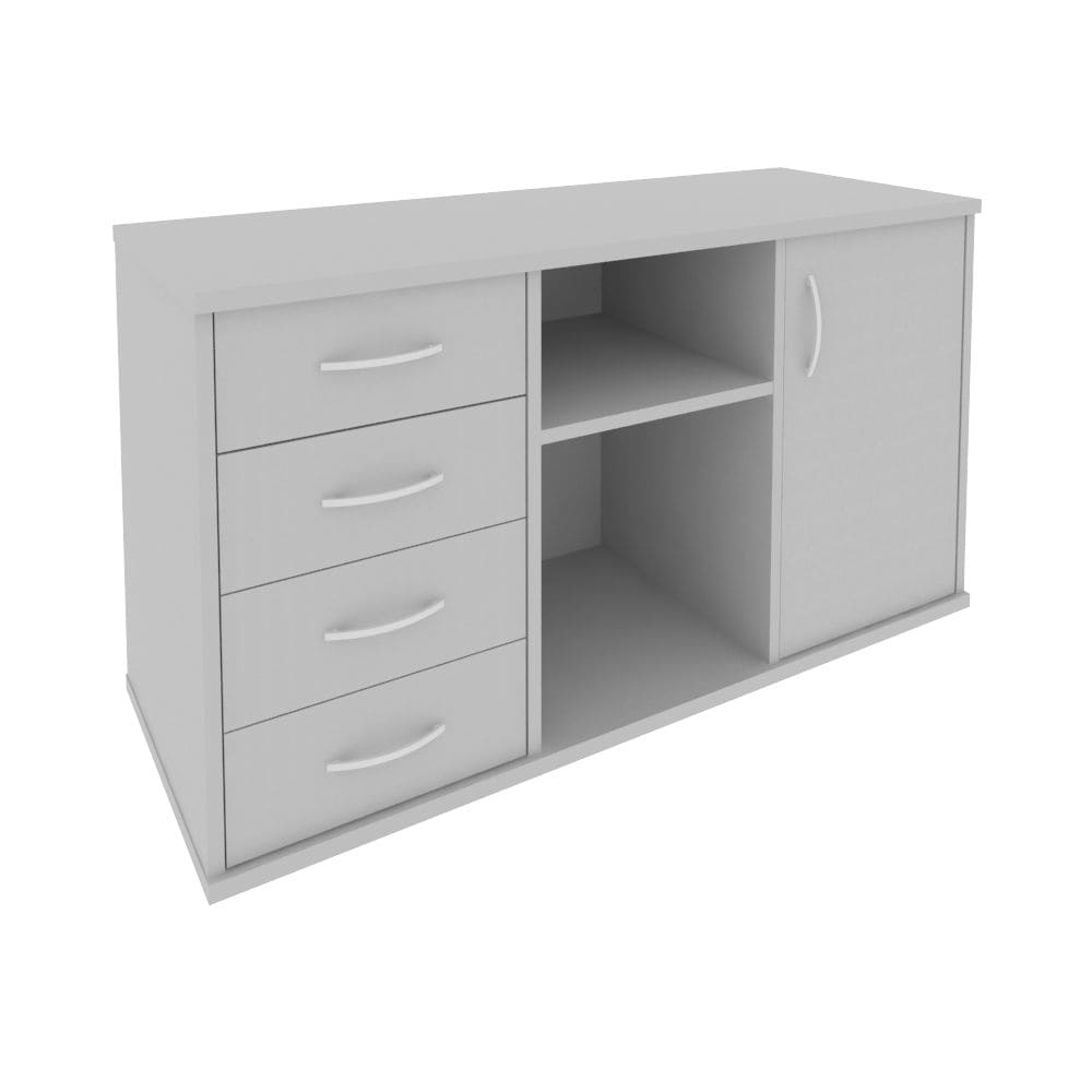 Тумба сервисная под оргтехнику 4 ящ. 1192x450x667 (Серый, 1192x450x667)