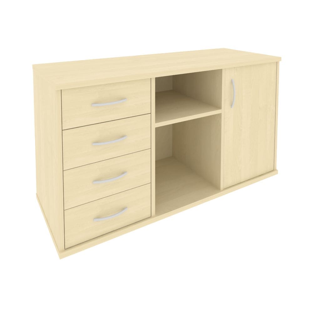 Тумба сервисная под оргтехнику 4 ящ. 1192x450x667 (Клён, 1192x450x667)