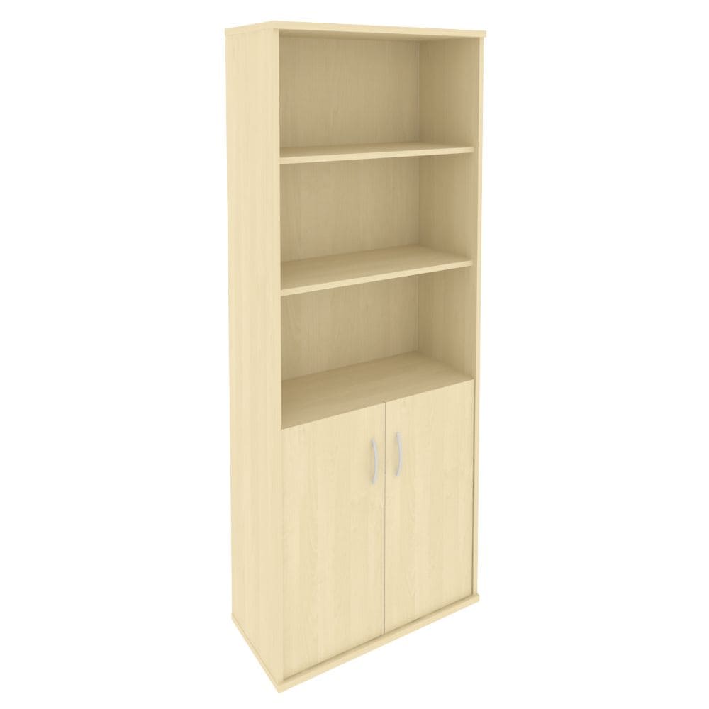 Шкаф широкий п/о 5 ур. (2 низкие двери) 770x365x1980 (Клён, 770x365x1980)