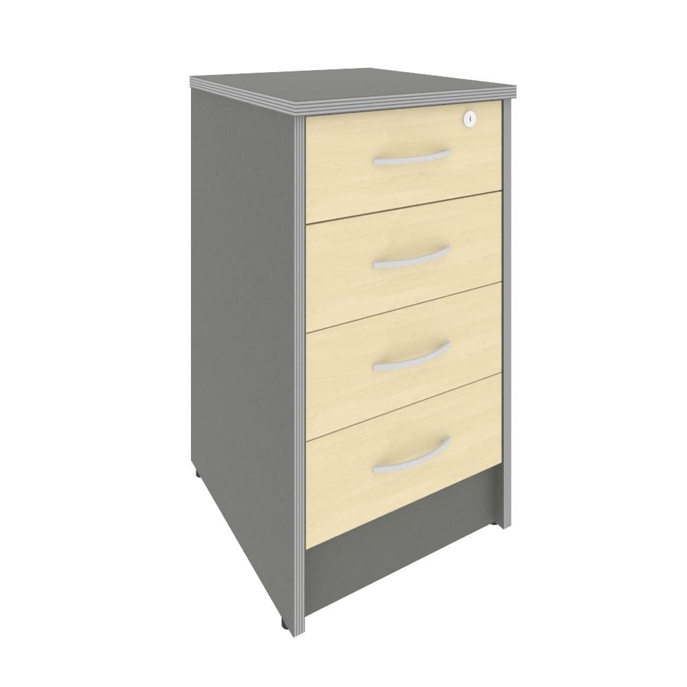 Тумба приставная 4 ящ.412x450x750 (Клён Металлик, 412x450x750)