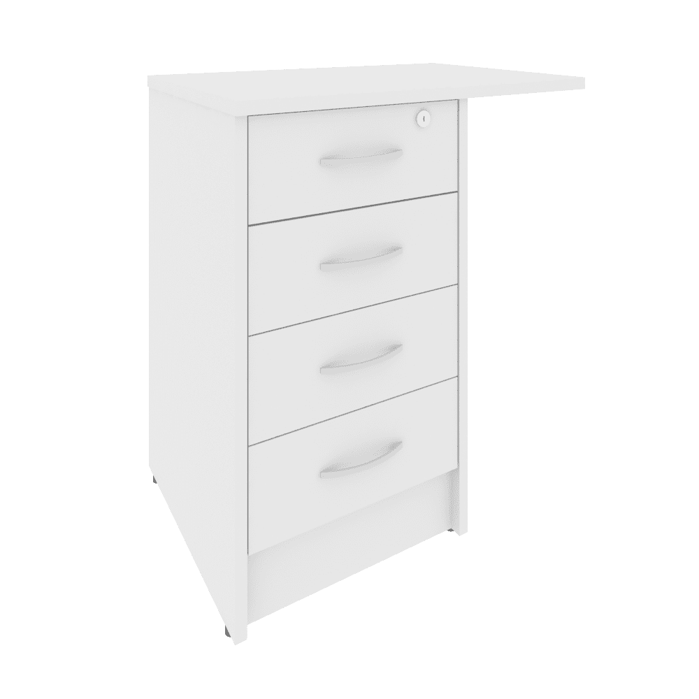 Тумба приставная левая/правая 680x450x750 (Белый, 680x450x750)