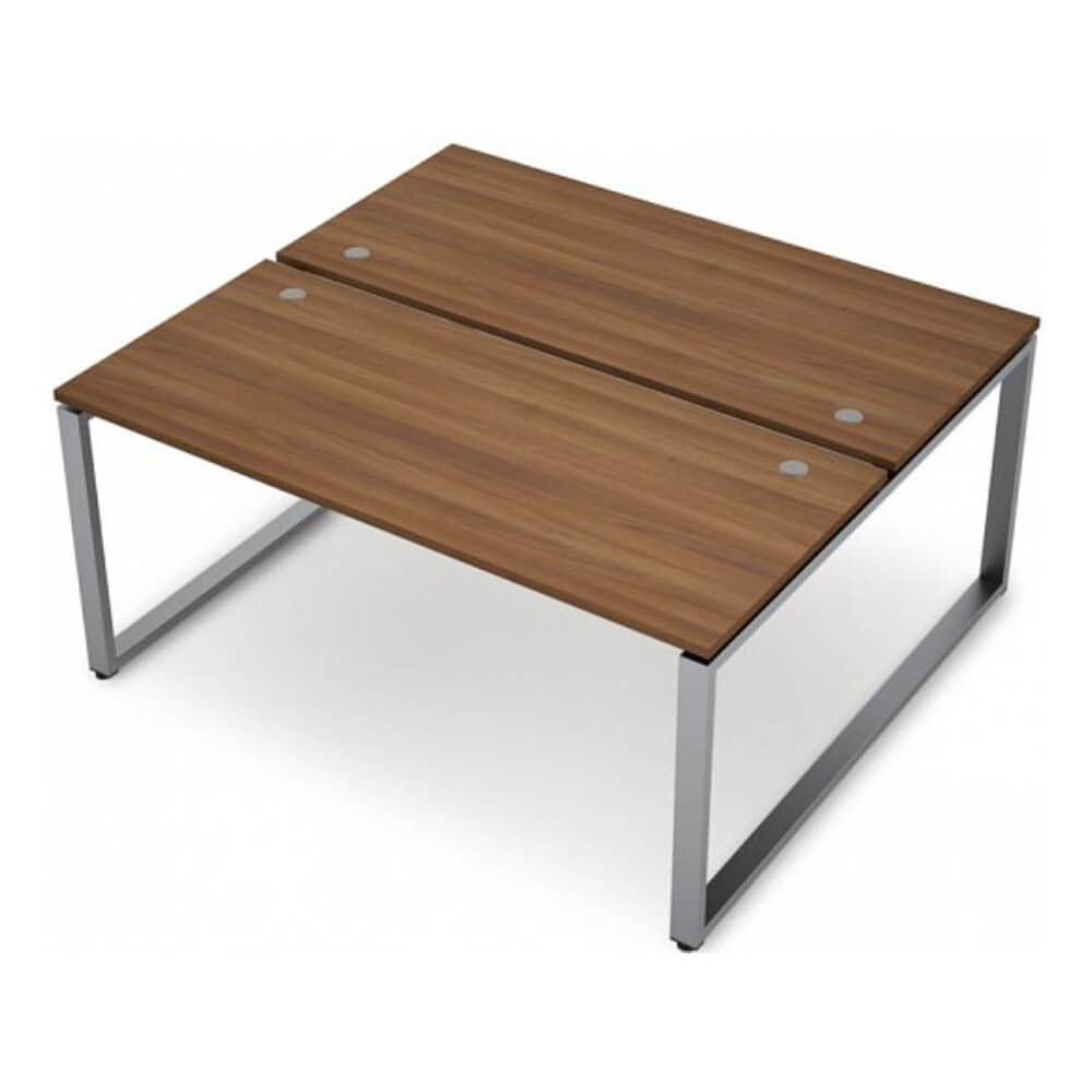 Бенч-система 2 раб. места на О-обр. м/к 1600x1435x750 (Шамони Тёмный/алюминий матовый, 1600x1435x750)