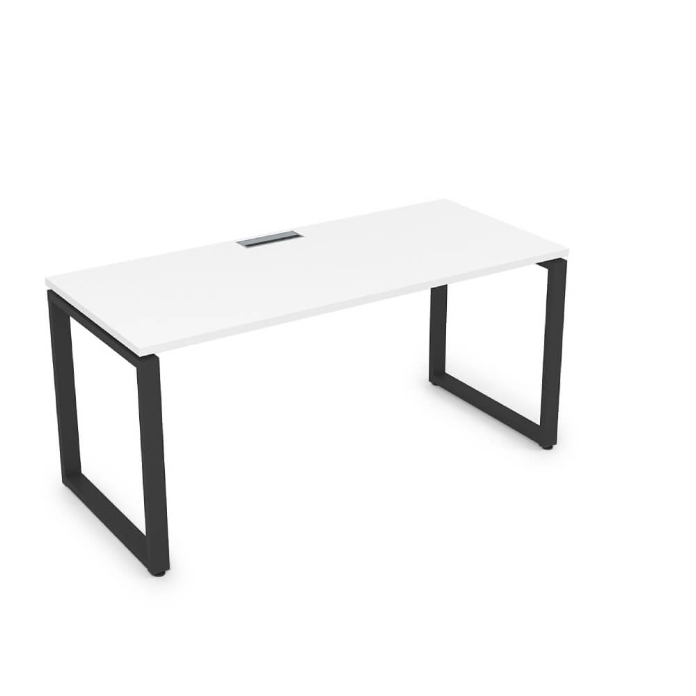 Стол рабочий 1600x800x750 (Белый Премиум/чёрный, 1600x800x750)