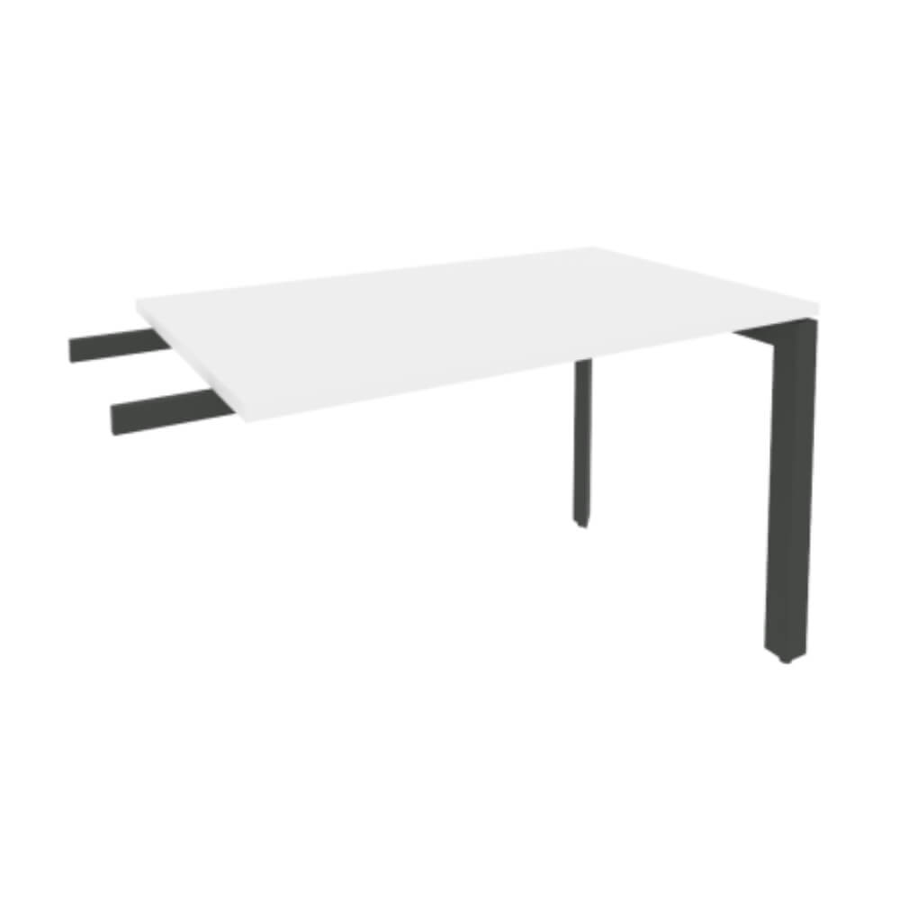 Брифинг-приставка 1180x720x750 на П-образном м/к (Белый Бриллиант/антрацит, 1180x720x750)