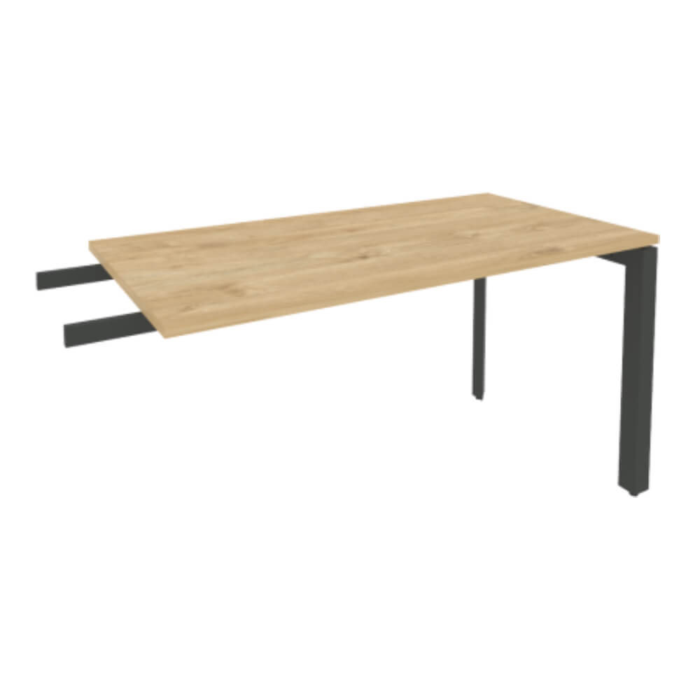 Брифинг-приставка 1380x720x750 на П-образном м/к (Тиквуд Светлый/антрацит, 1380x720x750)