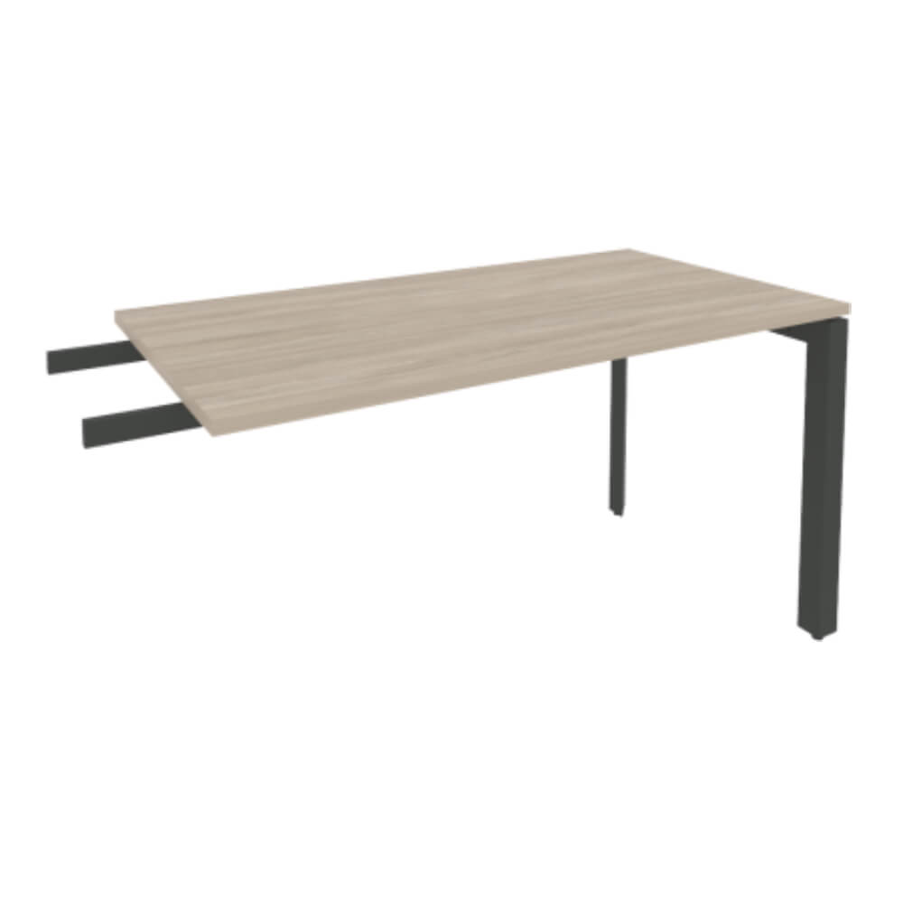 Брифинг-приставка 1380x720x750 на П-образном м/к (Дуб Аттик/антрацит, 1380x720x750)