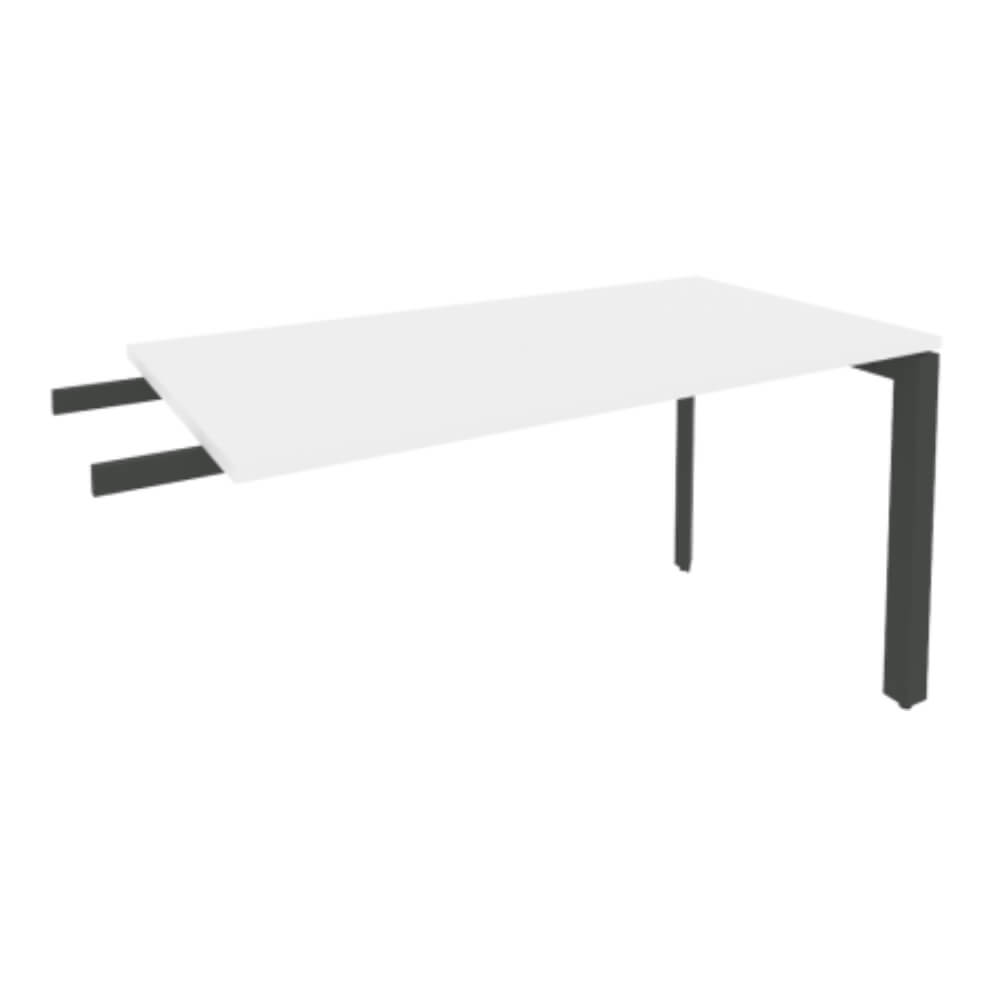 Брифинг-приставка 1380x720x750 на П-образном м/к (Белый Бриллиант/антрацит, 1380x720x750)