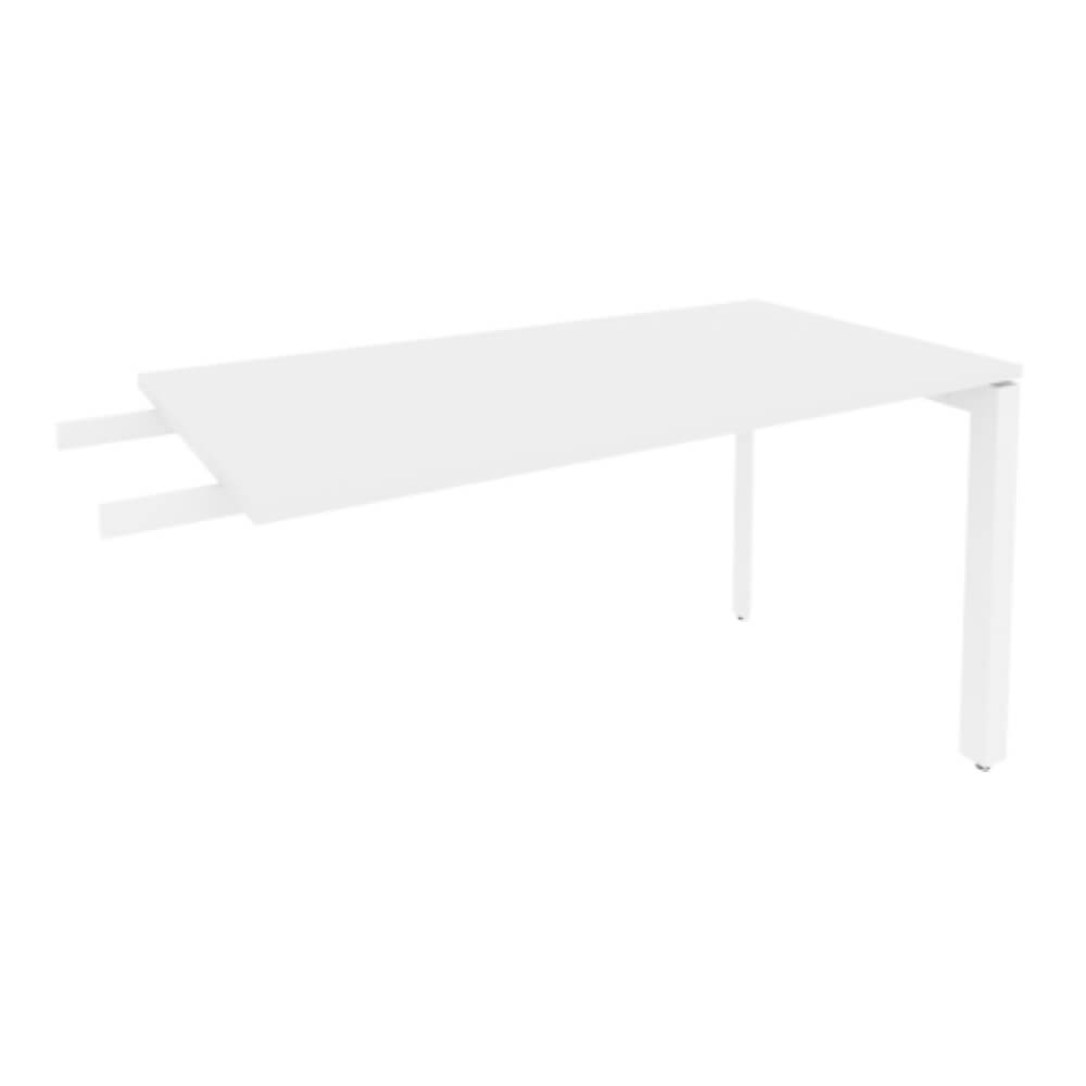 Брифинг-приставка 1380x720x750 на П-образном м/к (Белый Бриллиант/белый, 1380x720x750)