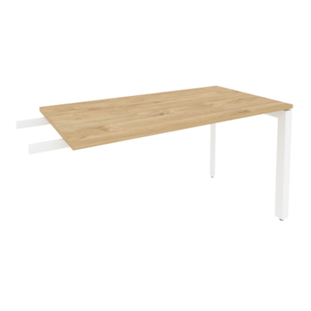 Брифинг-приставка 1380x720x750 на П-образном м/к (Тиквуд Светлый/белый, 1380x720x750)