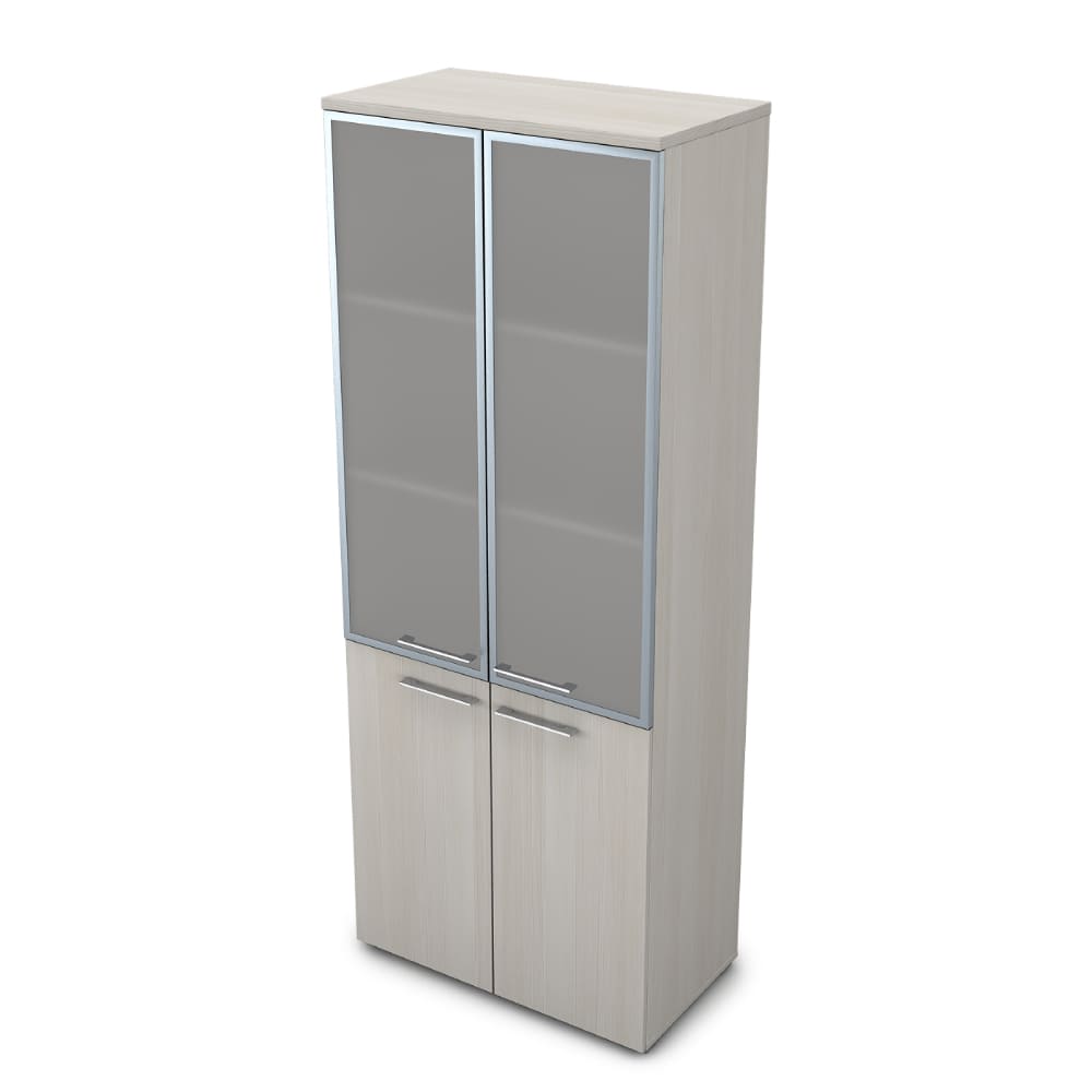 Шкаф-витрина высокий 800x450x2045 матовое (Ivory, 800x450x2045, матовое в алюминиевой рамке)