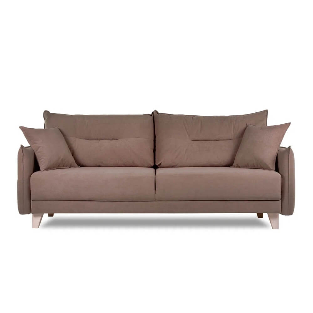 Диван трёхместный Flip-out WELLS с подушками 2200x1000x750 (Категория 1, 225 Коричневый, 2200x1000x750, Велюр)