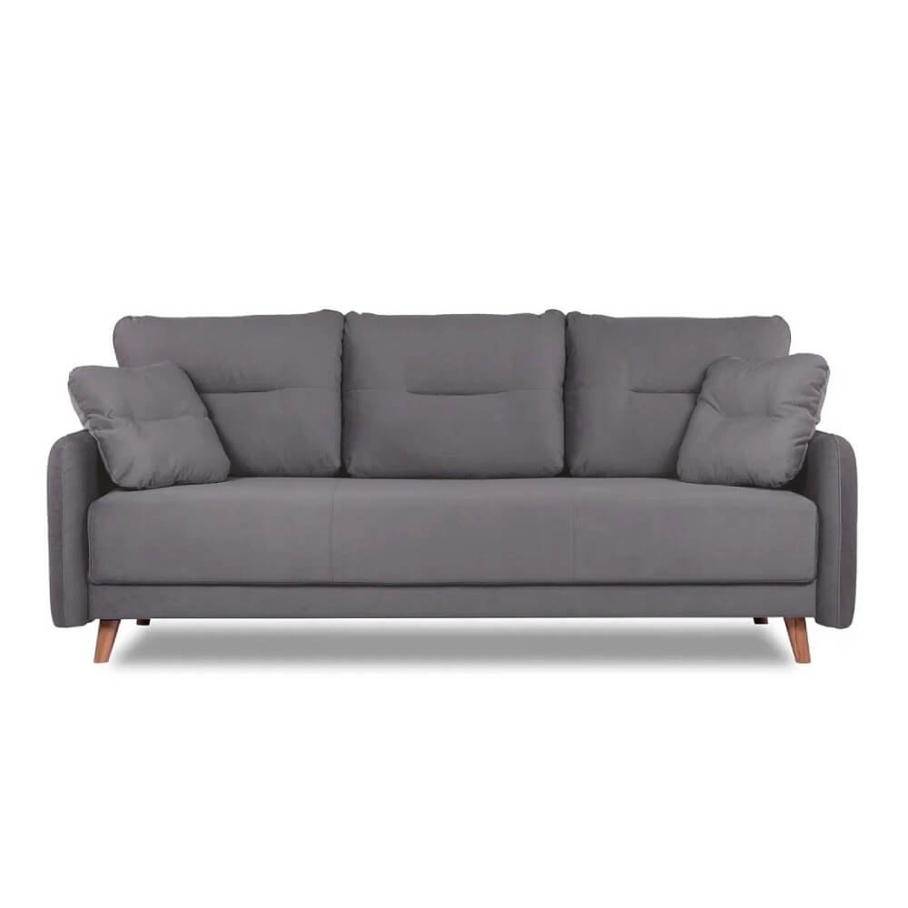 Диван трёхместный Flip-out FOLDE с подушками 2200x960x980 (Категория 1, 925 Серый, 2200x960x980, Велюр)