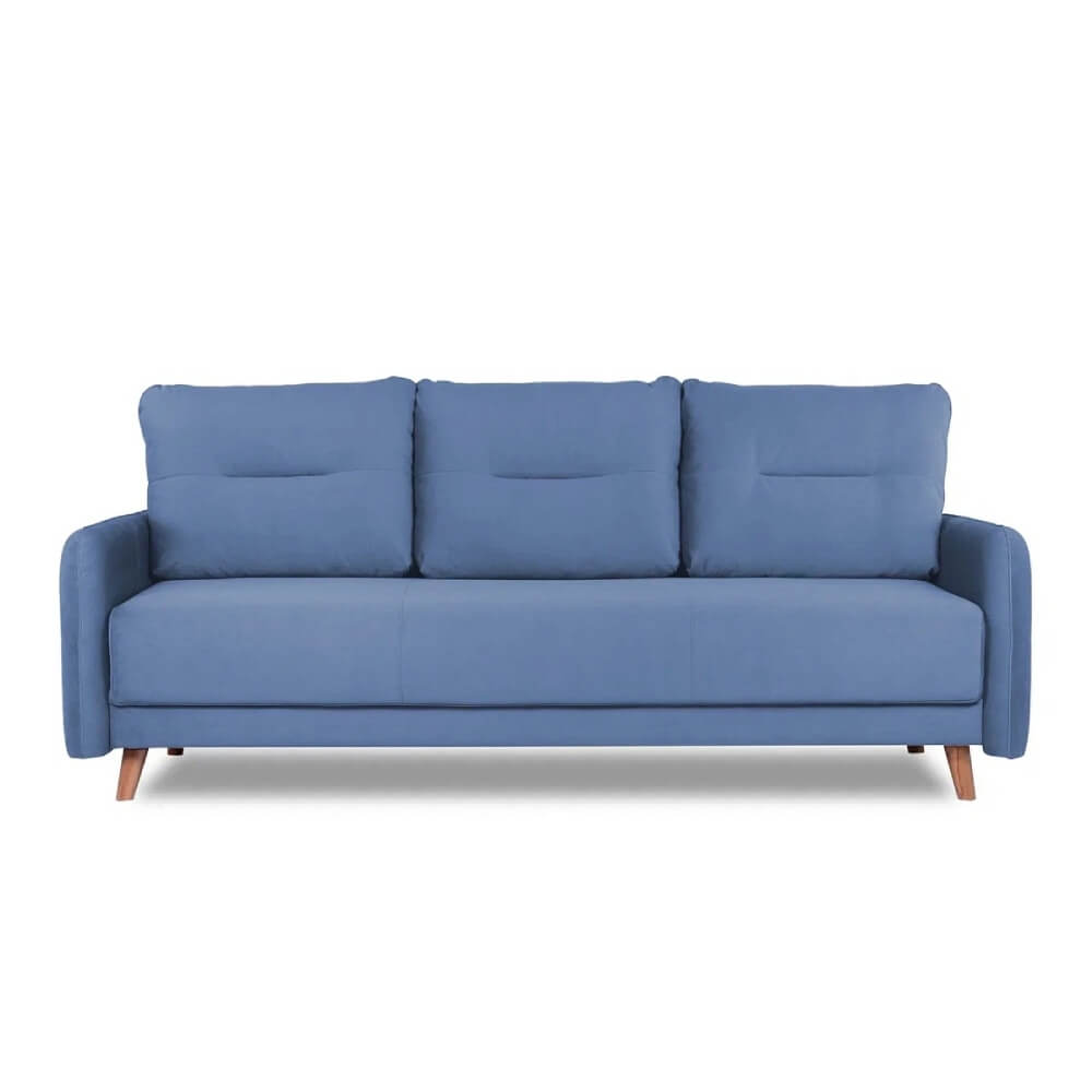 Диван трёхместный Flip-out FOLDE с подушками 2200x960x980 (Категория 1, 795 Синий, 2200x960x980, Велюр)