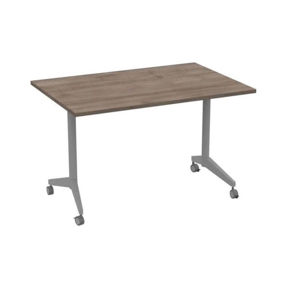 Прямолинейный стол-трансформер 1400x700x750 SIMPLE (без ручки) (Шамони Тёмный/алюминий матовый, 1400x700x750)