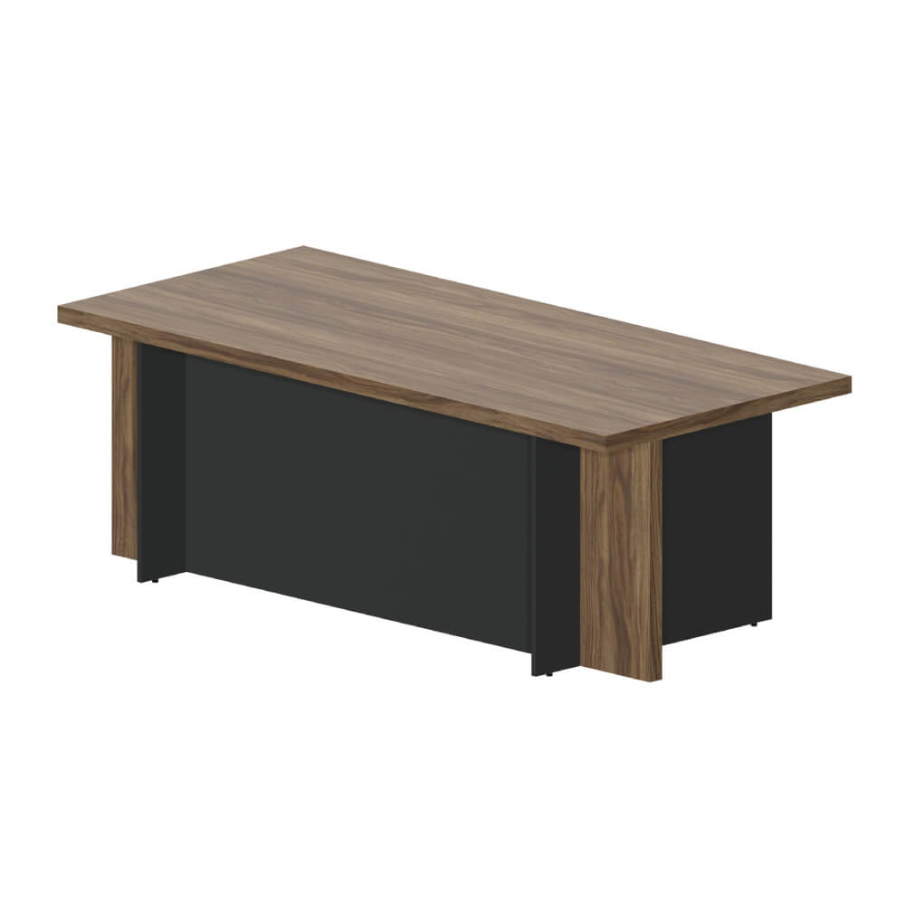 Стол руководителя 2200x1000x775 (Орех/Антрацит, 2200x1000x775)