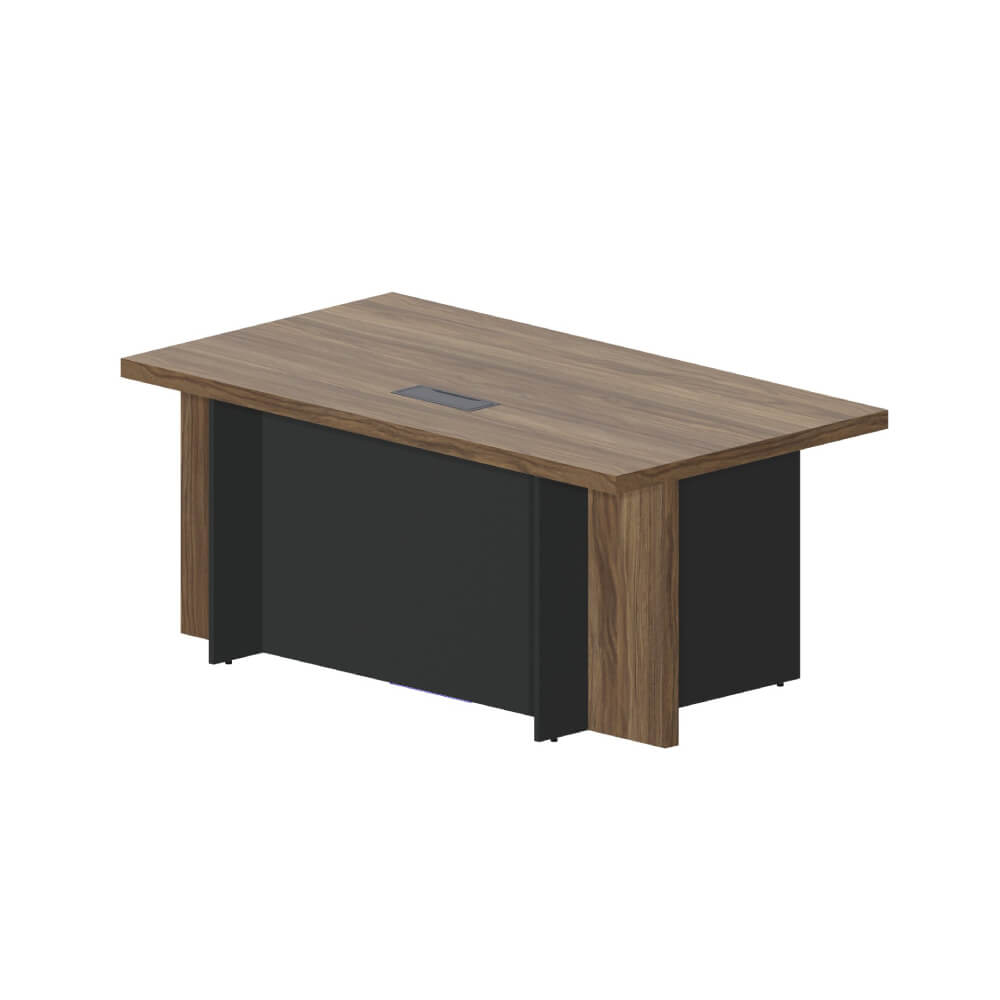 Стол руководителя с металлическим аутлетом 1800x1000x775 (Орех Браун/Антрацит, 1800x1000x775)