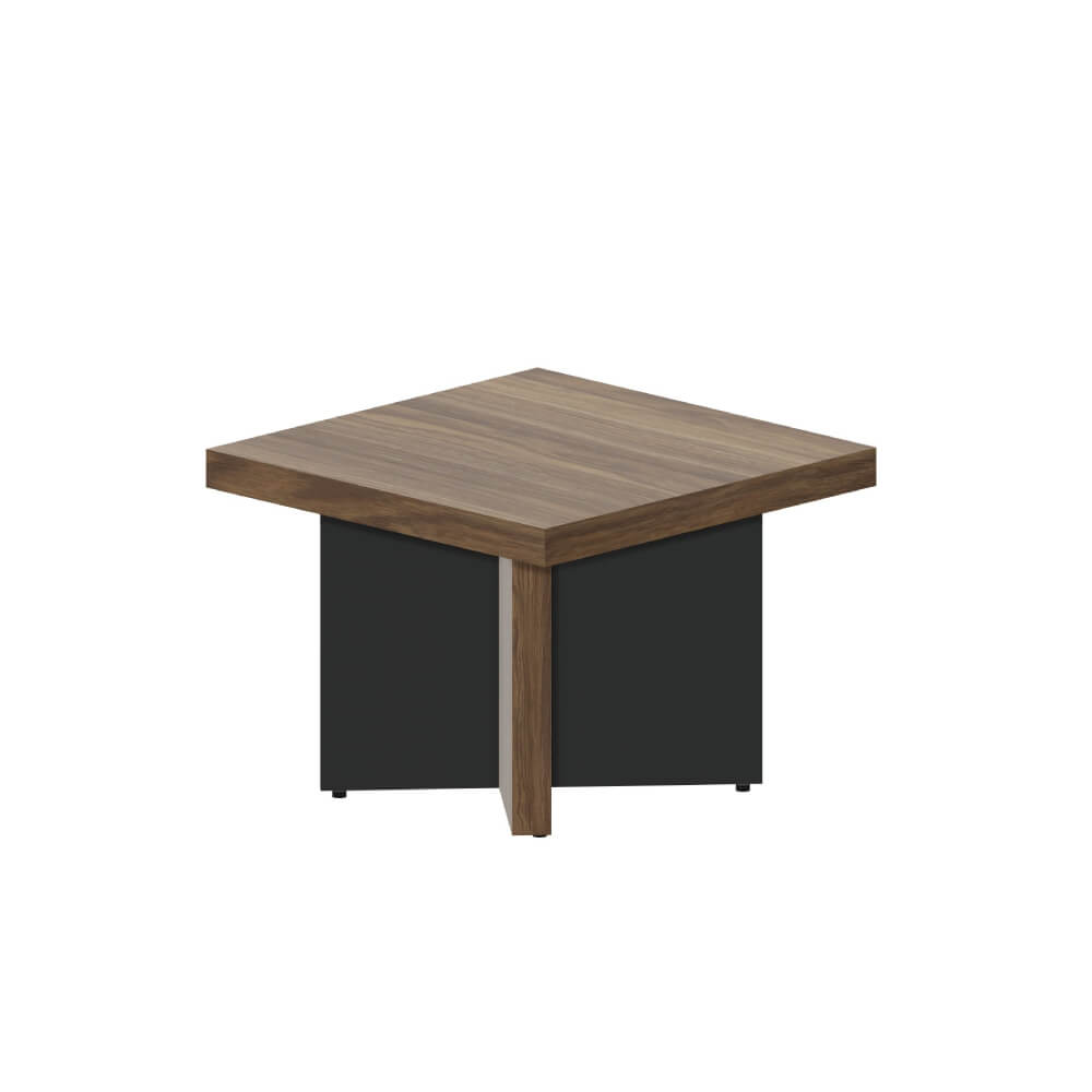 Квадратный журнальный столик 600x600x450 (Орех Браун/Антрацит, 600x600x450)