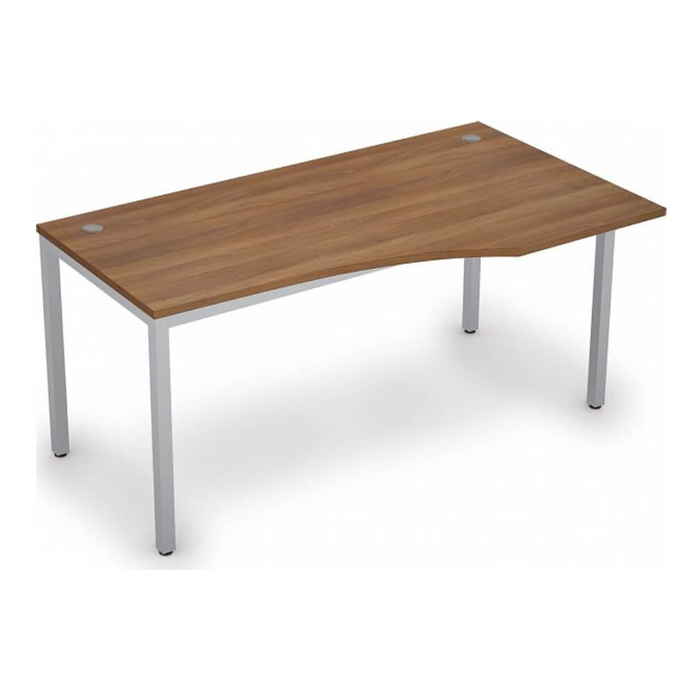 Стол эргономичный правый на м/к правый 1600x900x750 (60x30) (Шамони Тёмный/алюминий матовый, 1600x900x750)