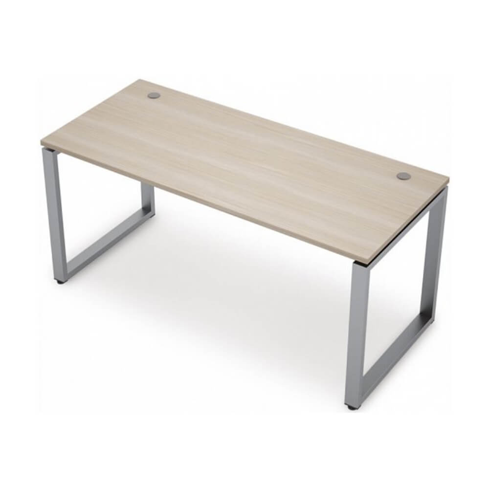 Стол рабочий на О-обр. м/к 1200x800x750 (Шамони Светлый/алюминий матовый, 1200x800x750)