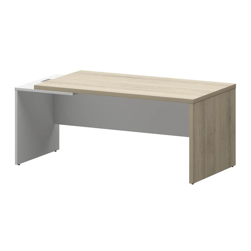 Стол руководителя Левый 1800x900x750 (Кронберг/Белый, 1800x900x750)