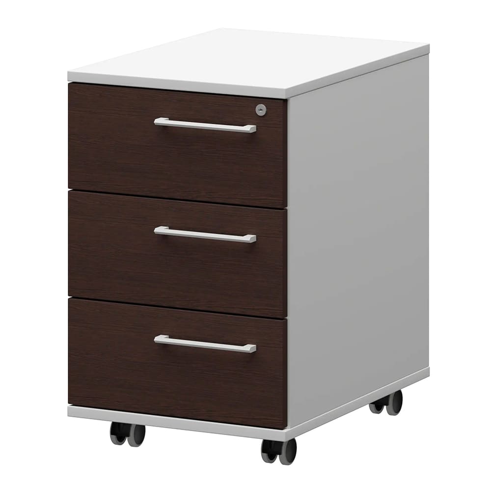 Тумба подвесная/мобильная Левая 416x568x588/648 (Дуб Венге/Белый, 416x568x588/648)