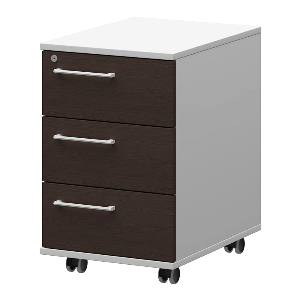 Тумба подвесная/мобильная Правая 416x568x588/648 (Дуб Венге/Белый, 416x568x588/648)