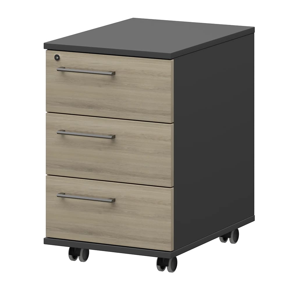 Тумба подвесная/мобильная Правая 416x568x588/648 (Кронберг/Графит, 416x568x588/648)