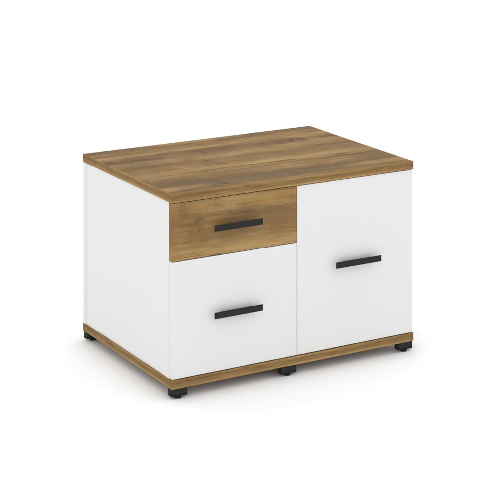 Тумба приставная сервисная 836x600x583 (Сандал Янтарный/Белый Бриллиант, 836x600x583)