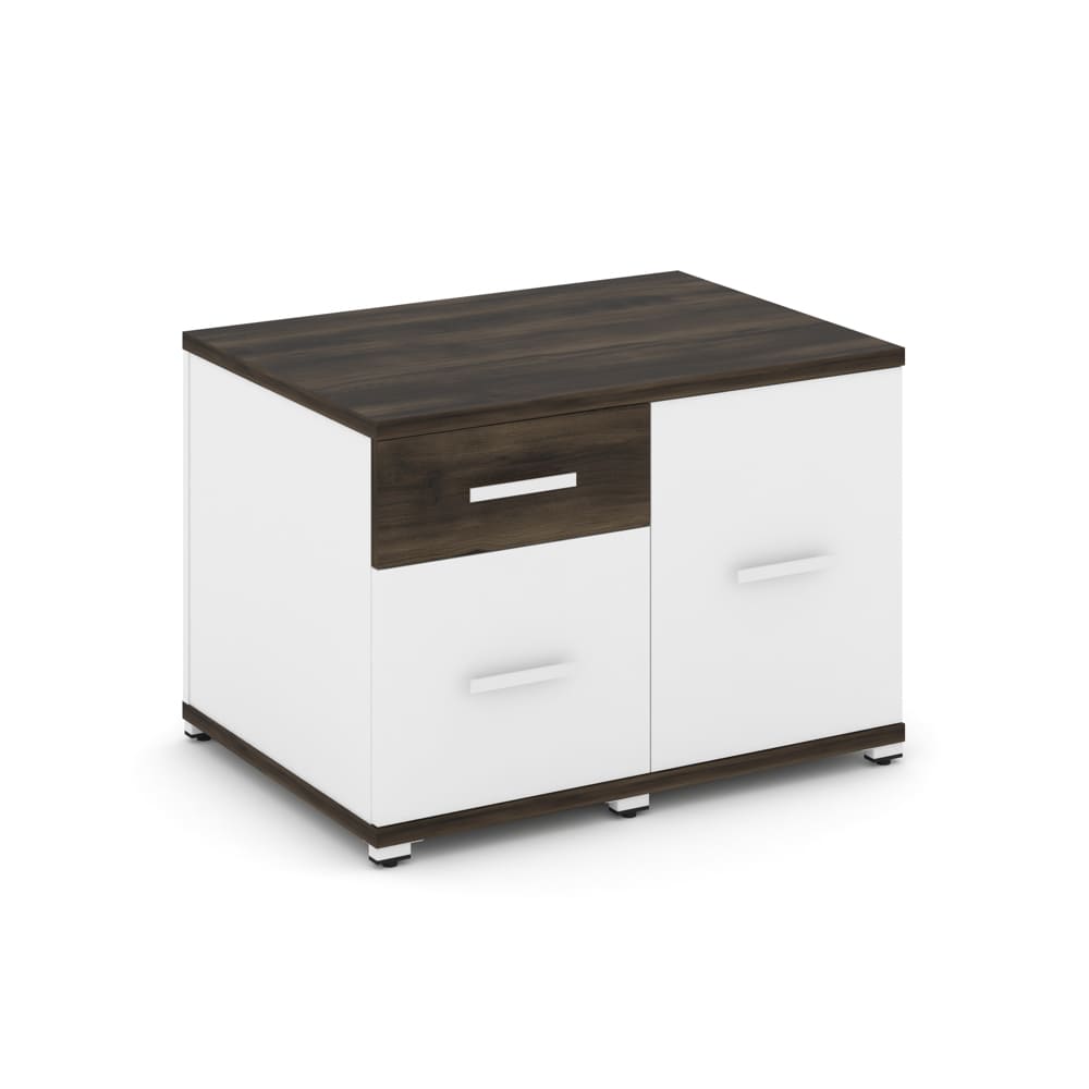 Тумба приставная сервисная 836x600x583 (Дуб Мали/Белый Бриллиант, 836x600x583)