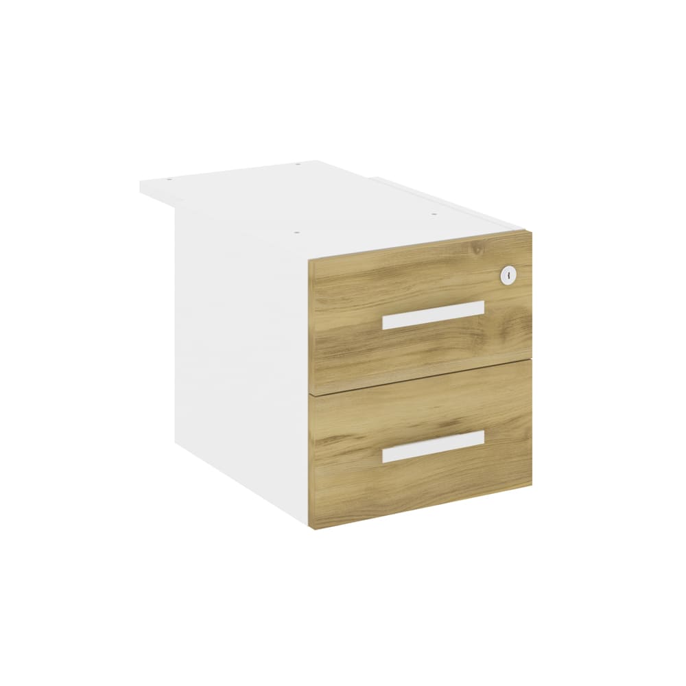 Тумба подвесная 2 ящ. 347x573x336 (Дуб Винченцо/Белый Бриллиант, 347x573x336)