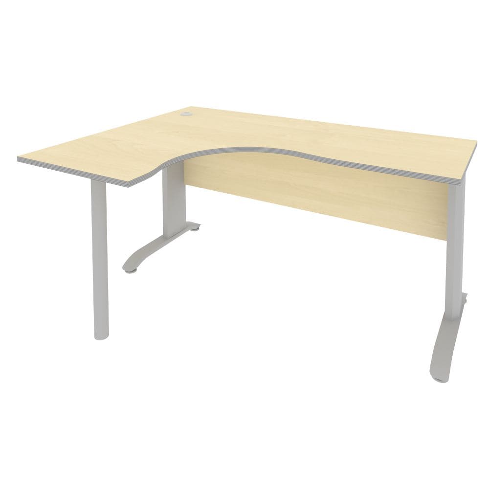 Стол криволинейный Левый на м/к 1600x1200x750 (Клён Металлик, 1600x1200x750)