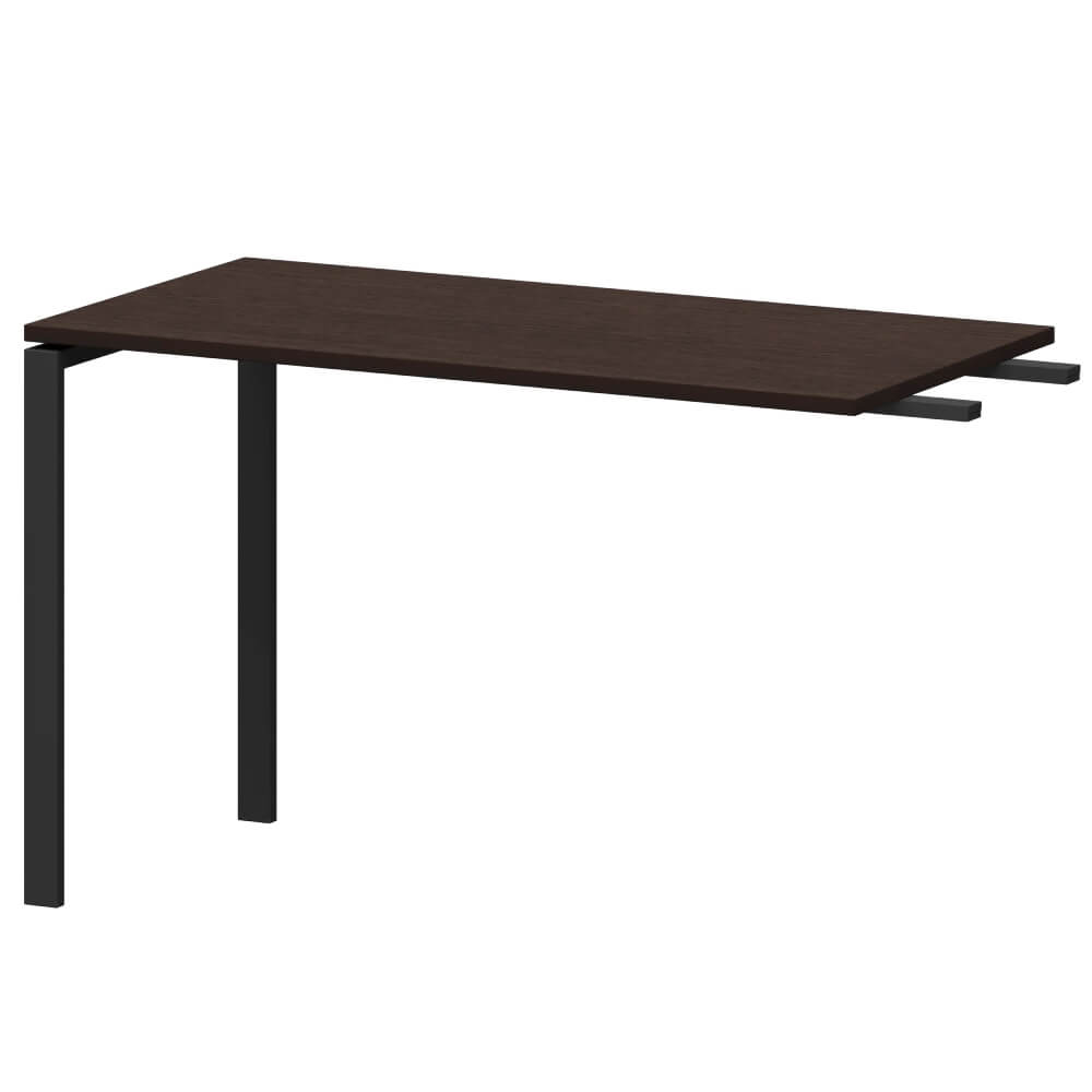 Брифинг-приставка 1200x600x760 на П-обр. м/к (Венге/антрацит, 1200x600x760)