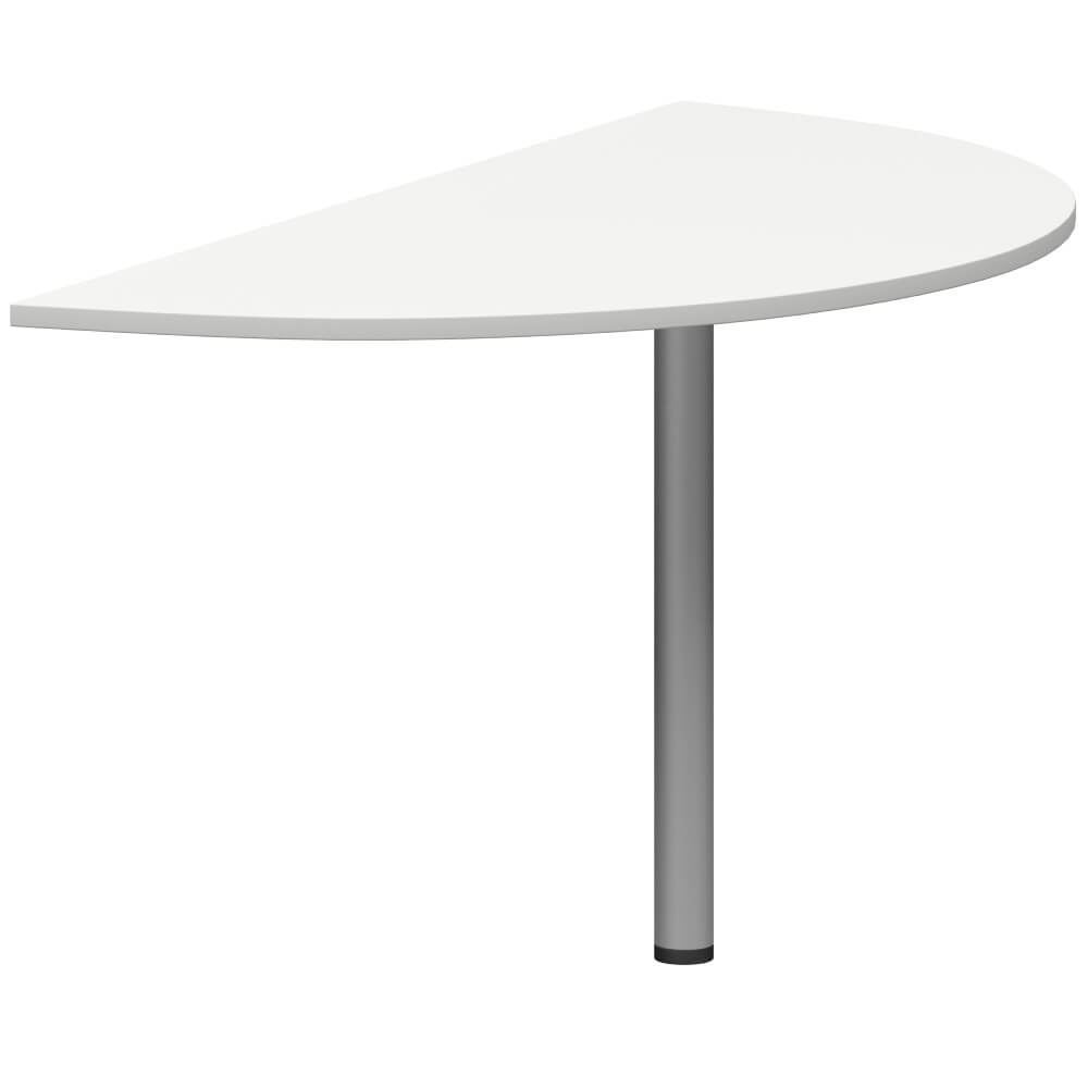 Приставка полукруглая (без опоры) 1460x730x22 (Белый, 1460x730x22)