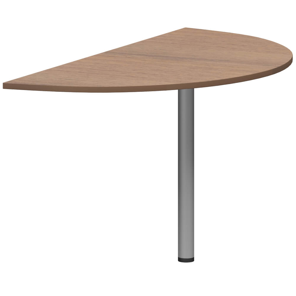 Приставка полукруглая (без опоры) 1460x730x22 (Орех Гварнери, 1460x730x22)