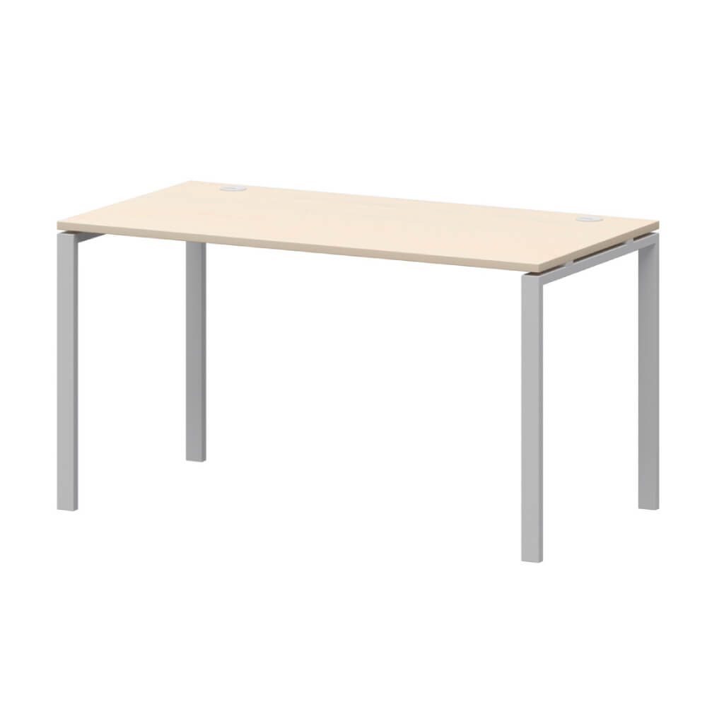 Стол прямой на м/к 1400x730x760 (Бук/белый, 1400x730x760)