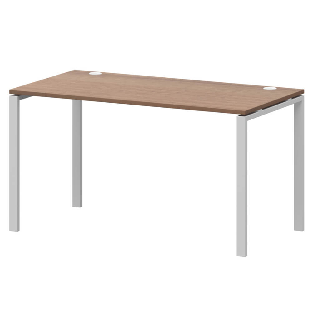 Стол прямой на м/к 1400x730x760 (Орех Гварнери/белый, 1400x730x760)