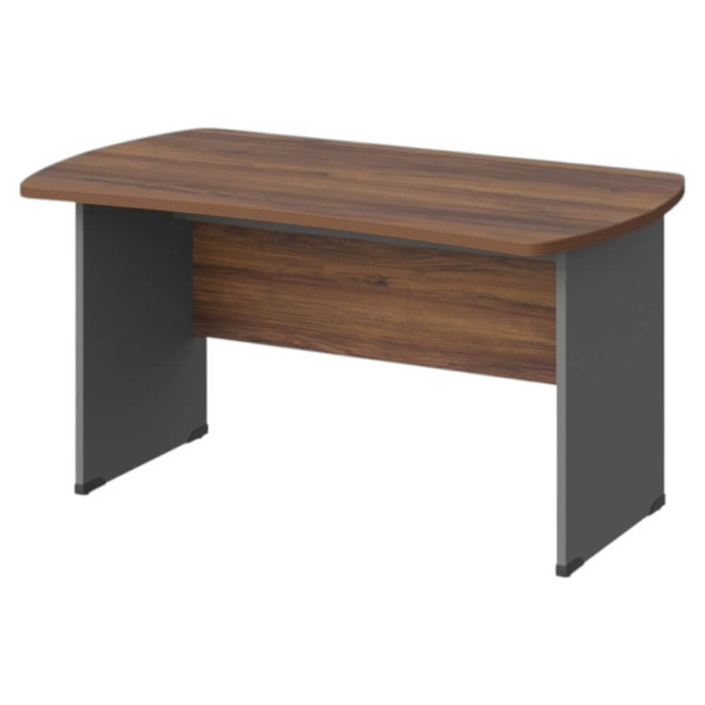 Стол симметричный на ЛДСП каркасе 1400x850x740 (Орех Вармия/Серый Базальт, Габариты: 1400x850x740)