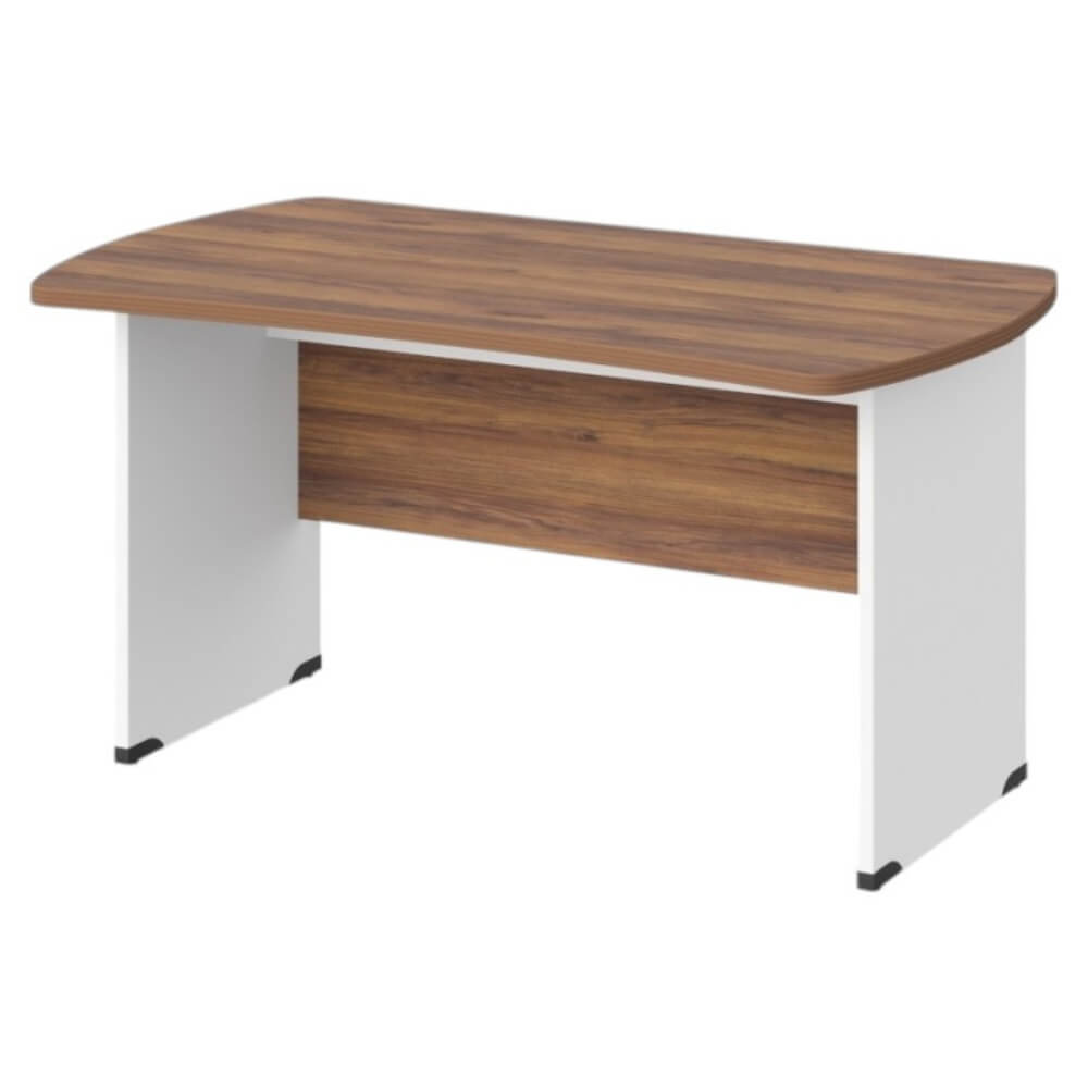 Стол симметричный на ЛДСП каркасе 1400x850x740 (Орех Вармия/Белый, Габариты: 1400x850x740)