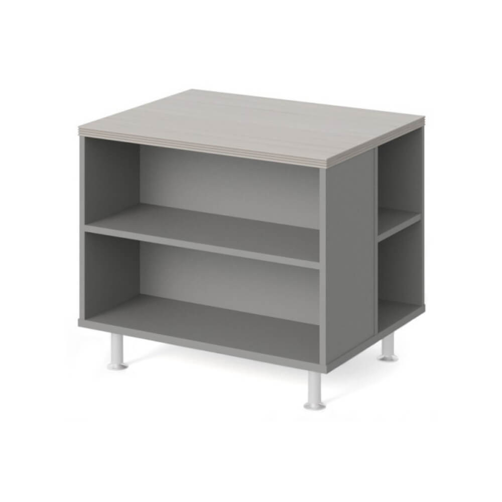 Тумба для оргтехники цокольн.опоры 800x600x690 (Дрифтвуд/Серый, 800x600x690)
