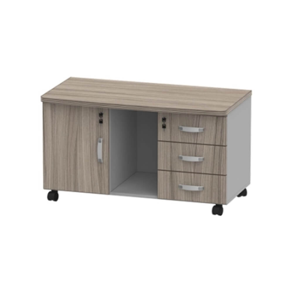 Тумба сервисная с 3 ящиками 1100x560x610 (Дрифтвуд/Серый, Габариты: 1100x560x610)