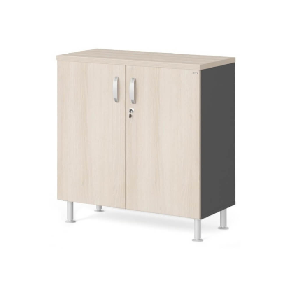 Шкаф широкий, закрытый 2 -ур. (без опор)  900x430x810 (Акация/Серый Базальт, 900x430x810)