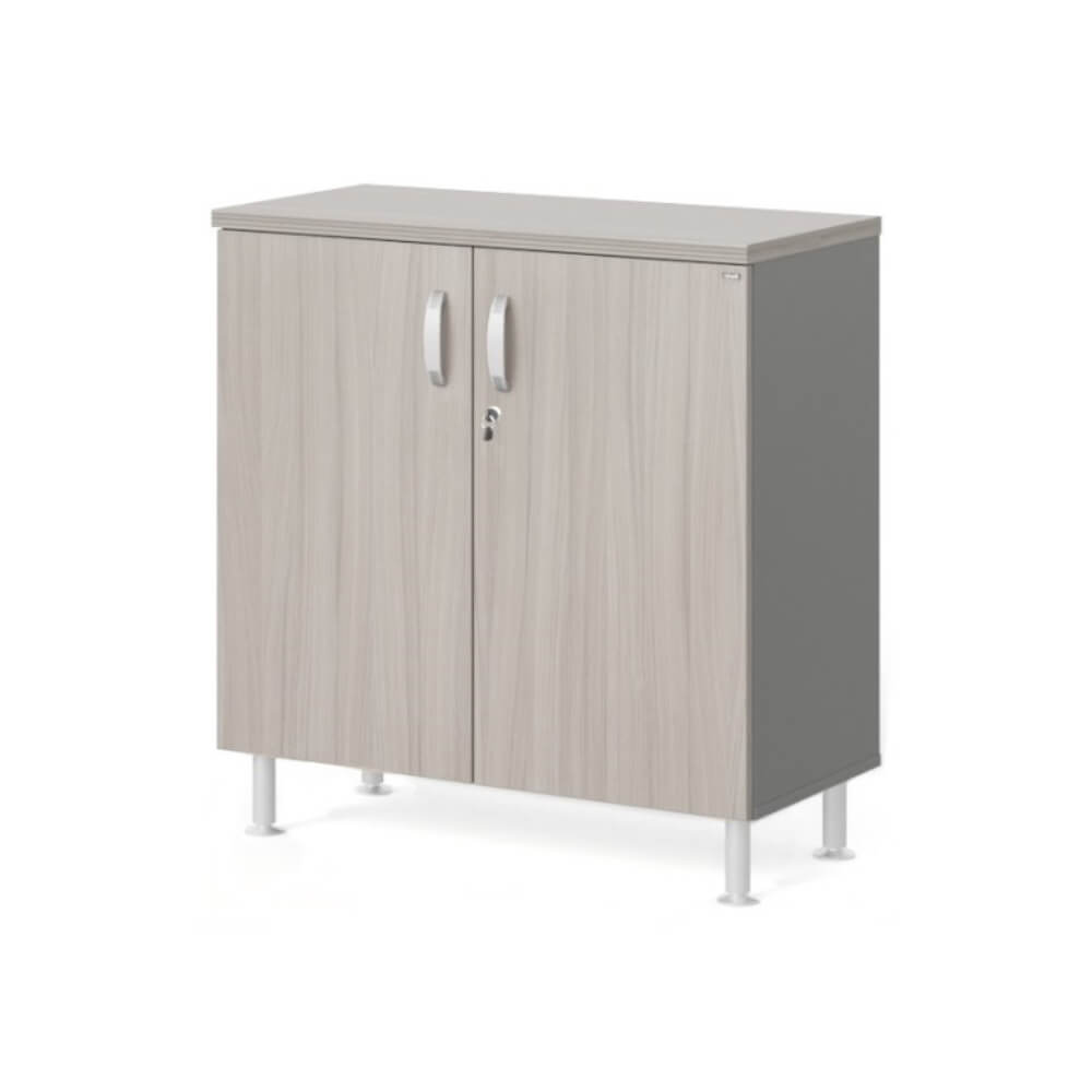 Шкаф широкий, закрытый 2 -ур. (без опор)  900x430x810 (Дрифтвуд/Серый, 900x430x810)