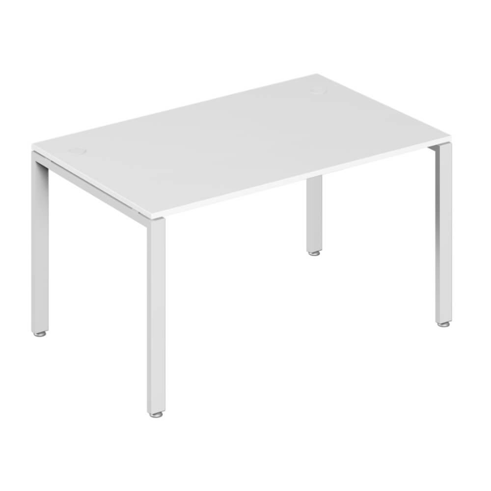 Стол письменный на м/к 1400x720x750 (Белый/белый, 1400x720x750)