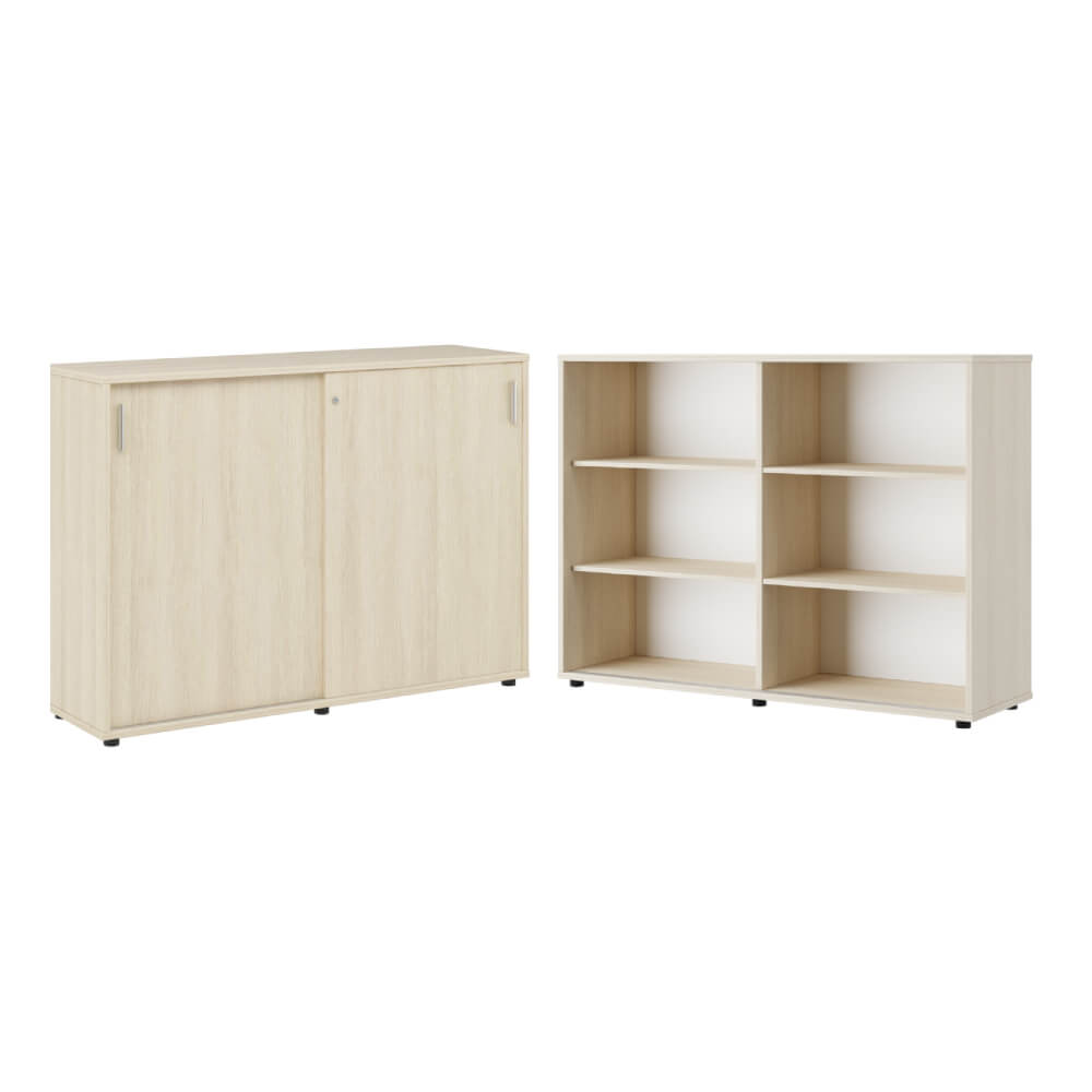 Тумба с раздвижными фасадами 1470x430x1072 (Дуб Феррара, 1470x430x1072)