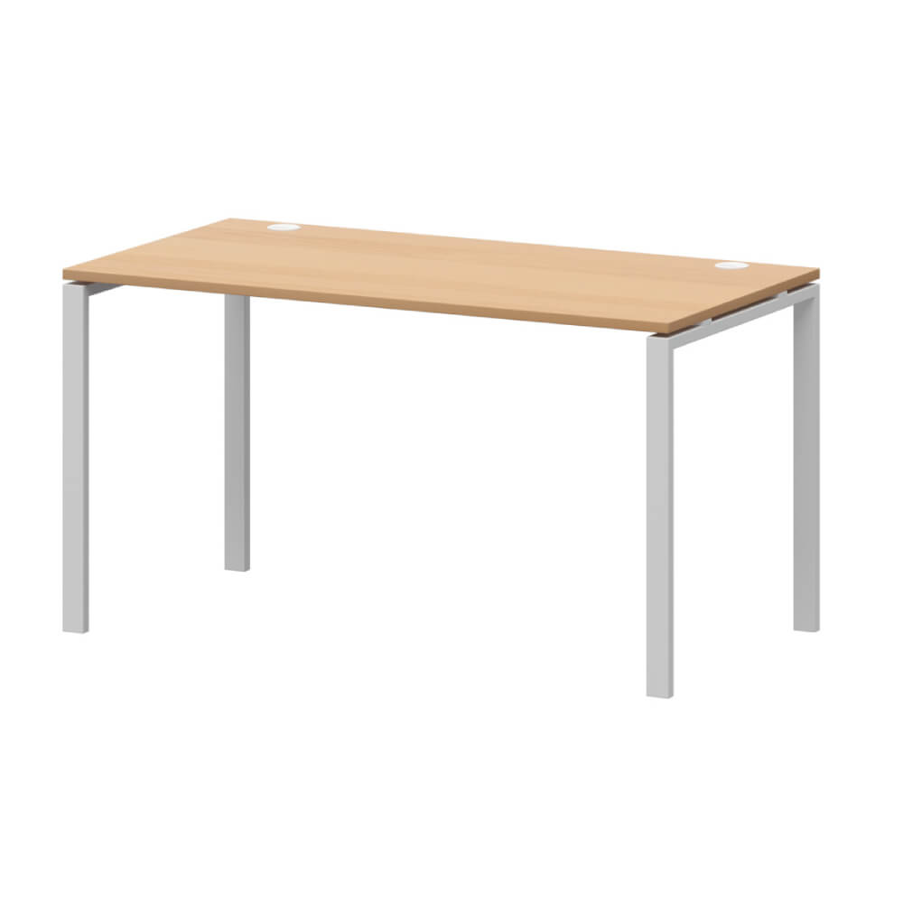 Стол прямой на м/к 1600x730x760 (Ольха/белый, 1600x730x760)