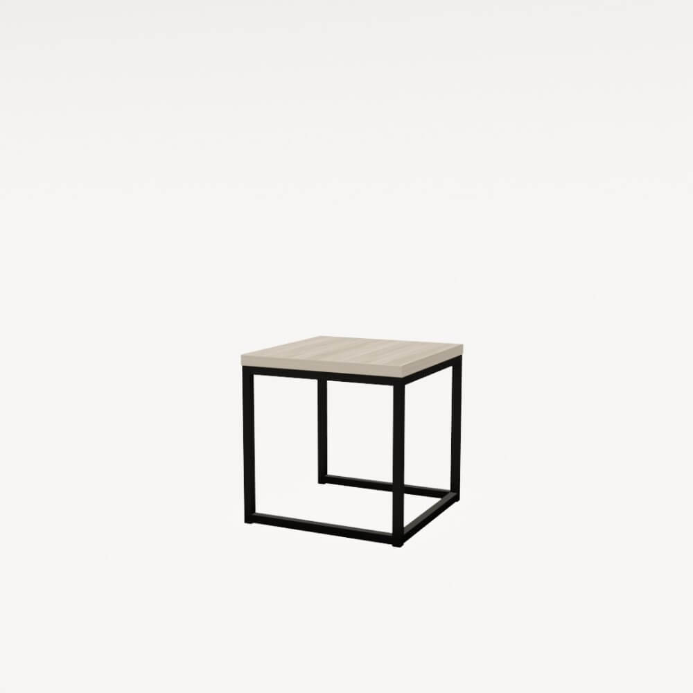 Стол журнальный квадратный SMALL LOGIC 400x400x400 (Ivory/чёрный, 400x400x400)