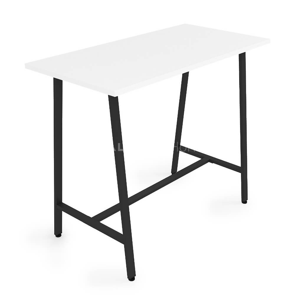 Стол барный Алиас 1200x400x1000 (Белый/чёрный, 1200x400x1000)
