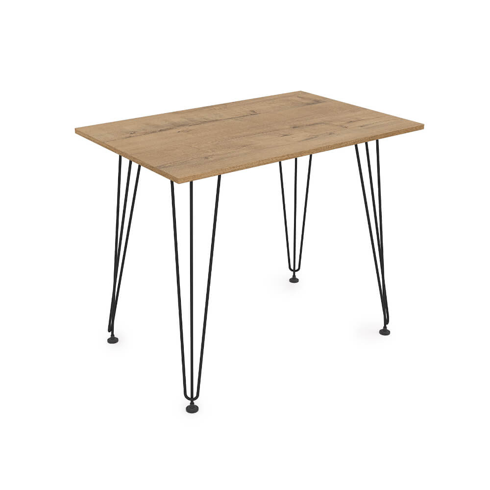 Стол обеденный прямоугольный DELTA 900x600x731 (Teakwood/чёрный, 900x600x731)