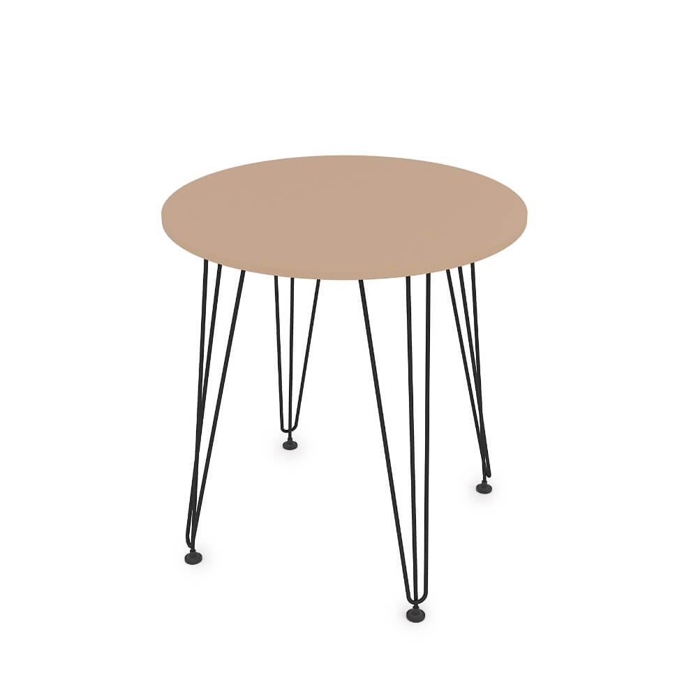 Стол обеденный круглый LIVADIA 700x700x731 (Mokko/чёрный, 700x700x731)